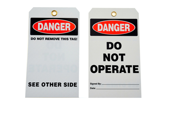 25pcs Cardstock Danger Do Not Operate Tag See Other Side Sign Header Dange