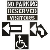 Custom Printed Wheelchair Stencil PVC Stencil Black Handicap Paint Stencils