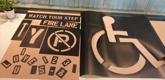 Custom Printed Wheelchair Stencil PVC Stencil Black Handicap Paint Stencils