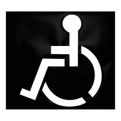 Custom Printed Wheelchair Stencil PVC Stencil Black Handicap Paint Stencils
