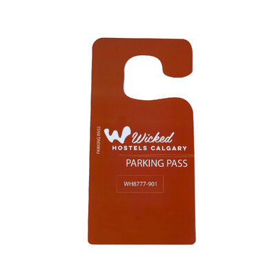 Custom Printed Logo Parking Permit Hang Tag Plastic Waterproof Car Tag