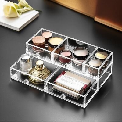 Modern for Acrylic Storage Box for Home Office & Bathroom Desk Storage