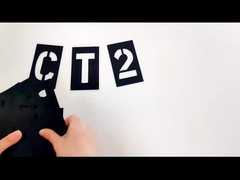 কাস্টম প্রিন্টিং পিভিসি আয়তক্ষেত্রাকার কালো সংখ্যা এবং পাবলিক জন্য চিঠি স্টেনসিল