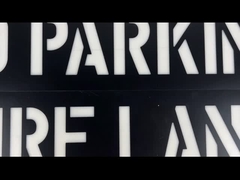 পাবলিক প্লেস কালো জন্য ট্রাফিক পিভিসি প্লাস্টিক চিঠি স্টেনসিল