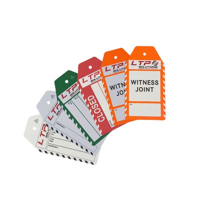 পলিপ্রোপিলিন ট্যাগ পিভিসি টিয়ার প্রুফ ডাবল সাইড প্রিন্টিং প্লাস্টিক ট্যাগ সতর্কতার জন্য