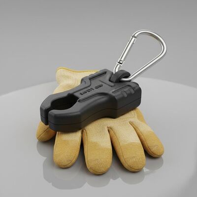High Quality Glove Holder Industrial Glove Clips with Metal Carabiner Custom Plastic Safety Glove Holder for Construction