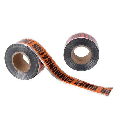Custom Printed Logo Underground Detectable Aluminium Foil Coated PE Warning Tape