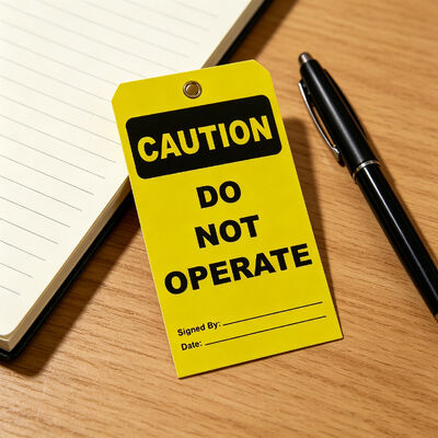 Waterproof Custom Printed Logo Tear Resistant Hang Tag Plastic Tag for Industrial Safety